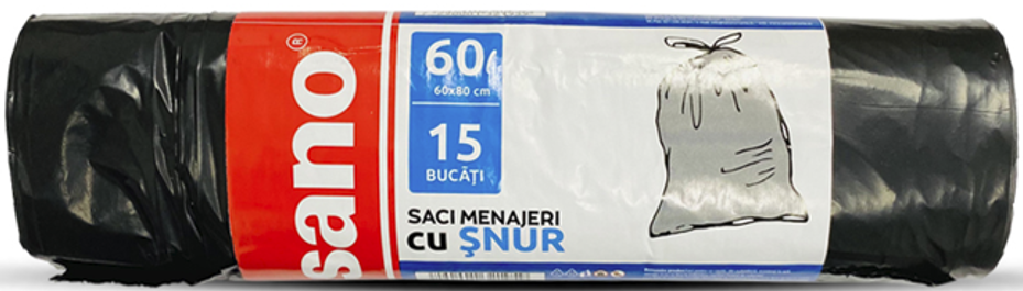SANO SACI MENAJERI SNUR 60L  NEGRI